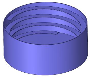 Cylindrical bowl — original catalogue render